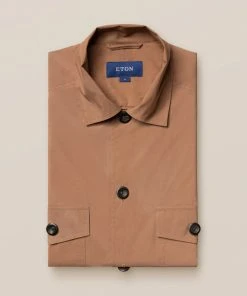 Eton Wind Over Shirt Brown Off The Water