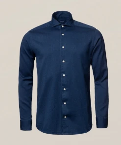 Eton Blue Satin Indigo CONTEMPORARY FIT Shirt Off The Water
