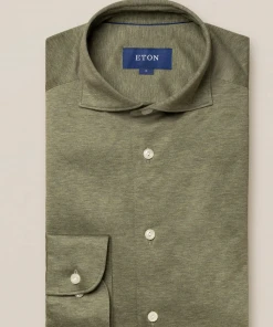 Eton Knitted Long Sleeve Jersey Shirt Slim Fit 11 Eton Knitted Long Sleeve Jersey Shirt Slim Fit