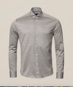 Eton Knitted Long Sleeve Jersey Shirt Slim Fit 10 Eton Knitted Long Sleeve Jersey Shirt Slim Fit