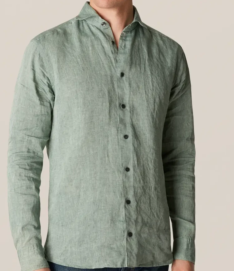 Eton Green Linen Shirt Off The Water 1 Eton Green Linen Shirt Off The Water