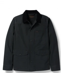 Off The Water Filson Dry Tin Cloth Ranch Jacket In Raven