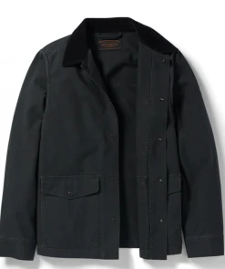 Off The Water Filson Dry Tin Cloth Ranch Jacket In Raven