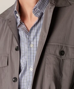 Eton Grey Brown Wind Overshirt Off The Water