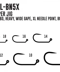 Umpqua XC 400BL-BN Super Jig Hook (25) NEW Fly Tying