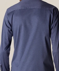 Eton Blue Long Sleeve Jersey Shirt