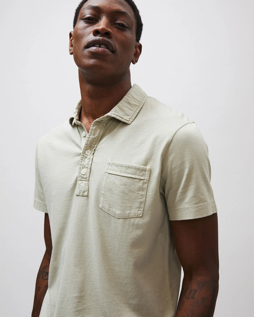 Billy Reid Pensacola Polo Stone Grey Casual Shirts 1 Billy Reid Pensacola Polo Stone Grey Casual Shirts